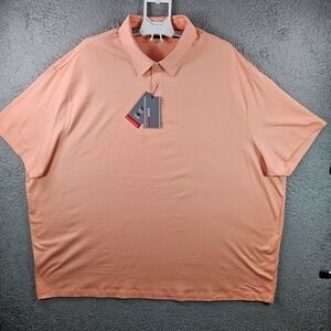 NEW Roundtree & Yorke Travel Smart Polo Shirt Men 4XB Light Orange Easy Care